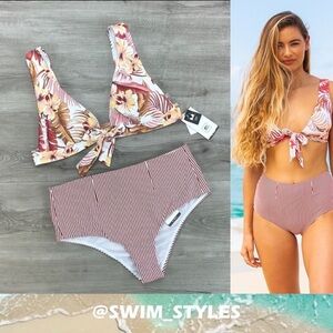 ☀️RIP CURL☀️ LEILANI DEEP V LEILANI HI WAIST GOOD BIKINI SET